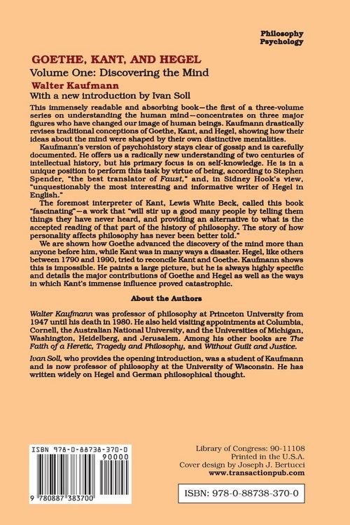 Produktbild: Goethe, Kant, and Hegel