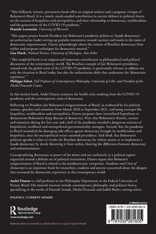 Produktbild: Pandemic and Crisis of Democracy