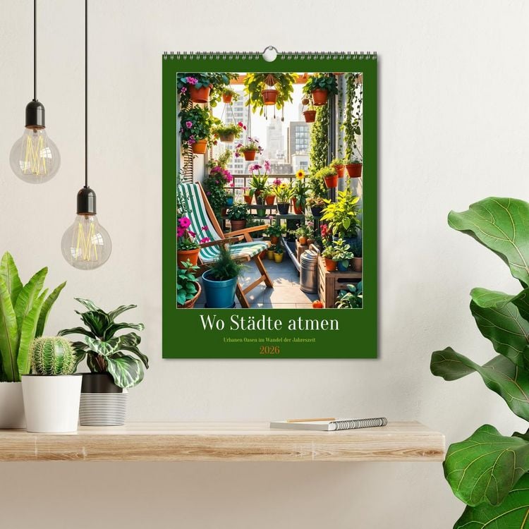 Produktbild: Wo St&auml;dte atmen - Urbanen Oasen im Wandel der Jahreszeit (Wandkalender 2026 DIN A3 hoch), CALVENDO Monatskalender