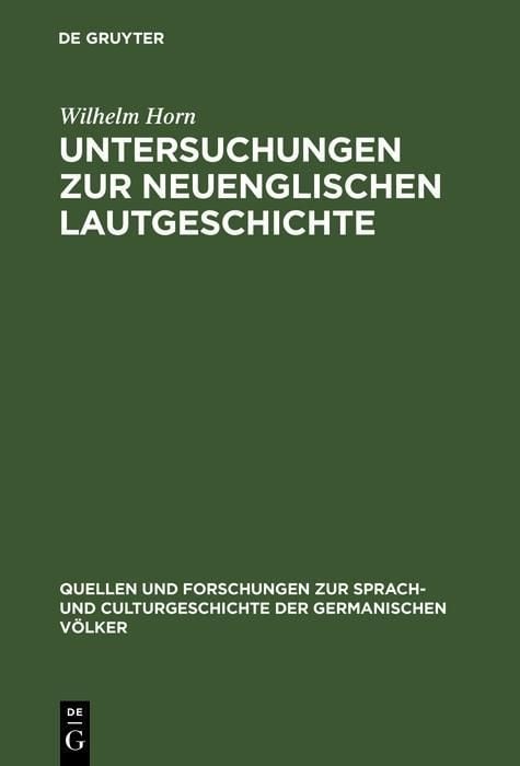Produktbild: Untersuchungen zur neuenglischen Lautgeschichte