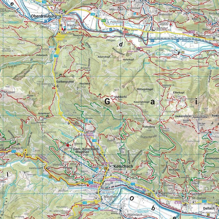 Produktbild: Freytag & berndt Wanderkarte WK 223 Karnische Alpen, Gailtal - Gitschtal - Nassfeld - Lesachtal - Weissensee 1:50.000