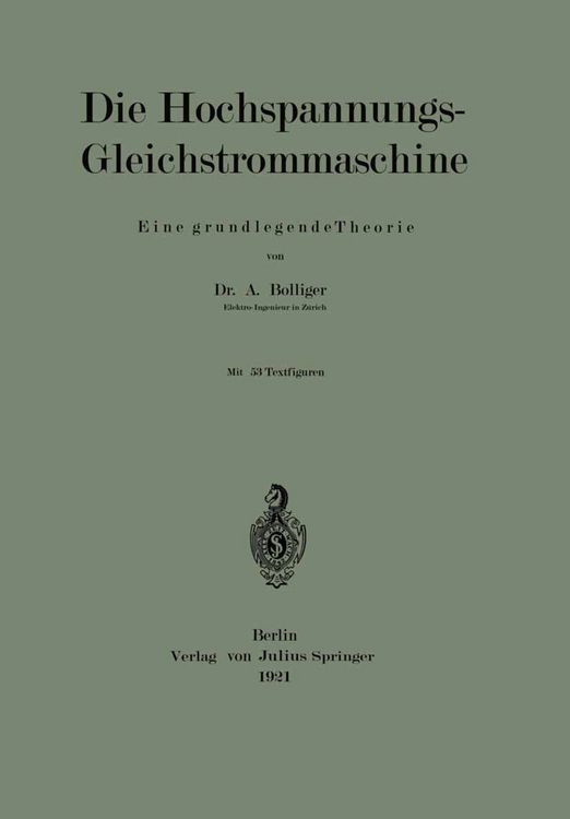 Produktbild: Die Hochspannungs-Gleichstrommaschine