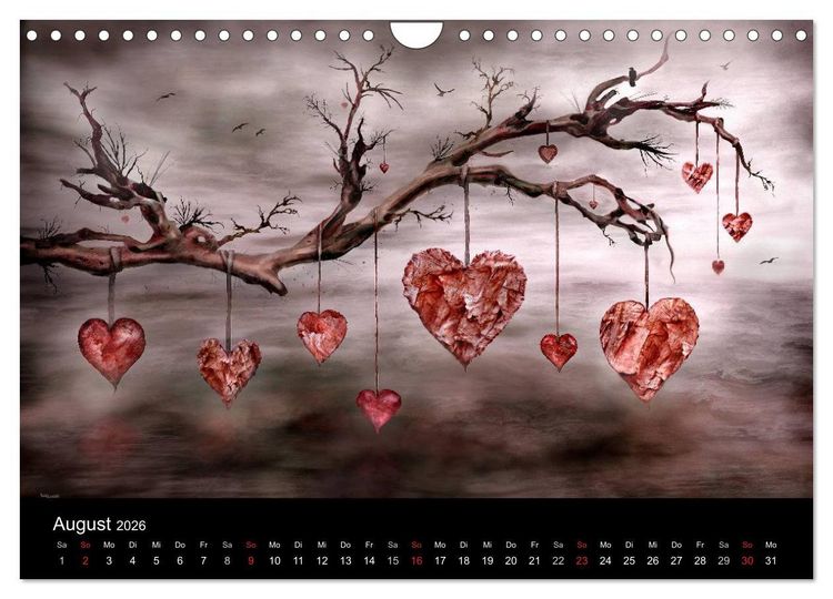 Produktbild: Der Herz Kalender (Wandkalender 2026 DIN A4 quer), CALVENDO Monatskalender