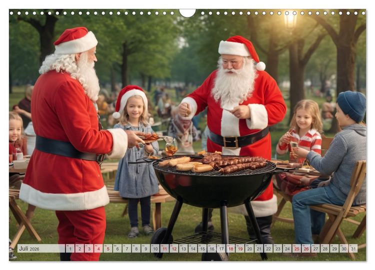 Produktbild: Durch das Jahr mit dem Weihnachtsmann (Wandkalender 2026 DIN A3 quer), CALVENDO Monatskalender