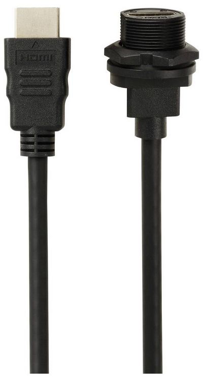Produktbild: Buchse, Stecker TC-13543676 TC-E13T-FH4-PWF/MH4-NWA-0.5PV-S Wasserdichtes Kunststoffkabel TRU COMPONENTS Inhalt: 1 St.