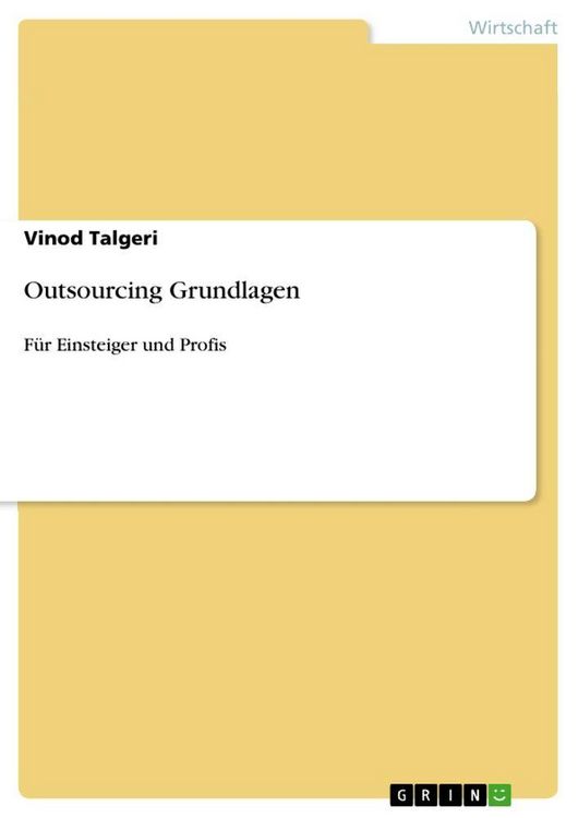 Produktbild: Outsourcing Grundlagen