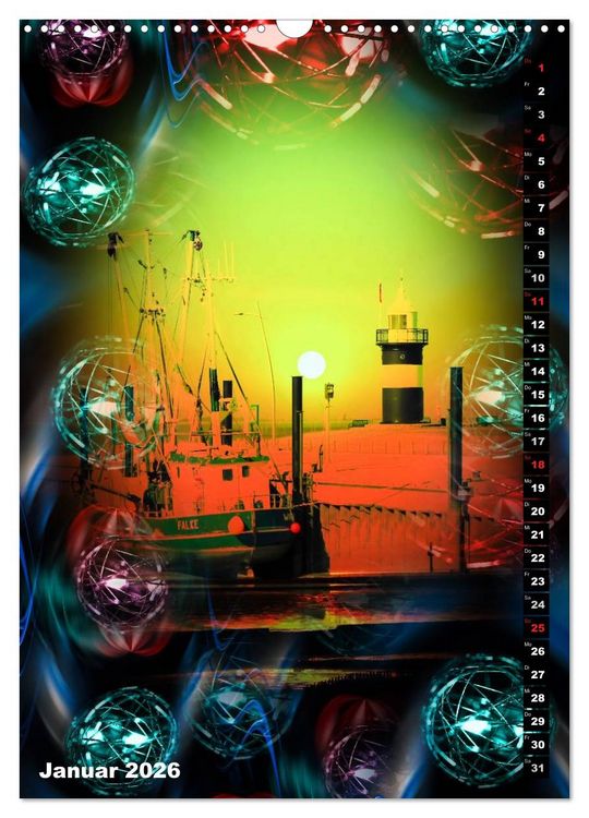 Produktbild: Leuchtt&uuml;rme Kalender der besonderen Art (Wandkalender 2026 DIN A3 hoch), CALVENDO Monatskalender