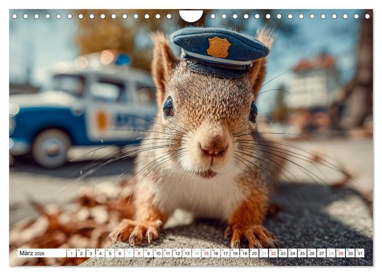 Produktbild: Eichh&ouml;rnchen - Die lustigen Tiere und ihre Berufe im Wald (Wandkalender 2026 DIN A4 quer), CALVENDO Monatskalender