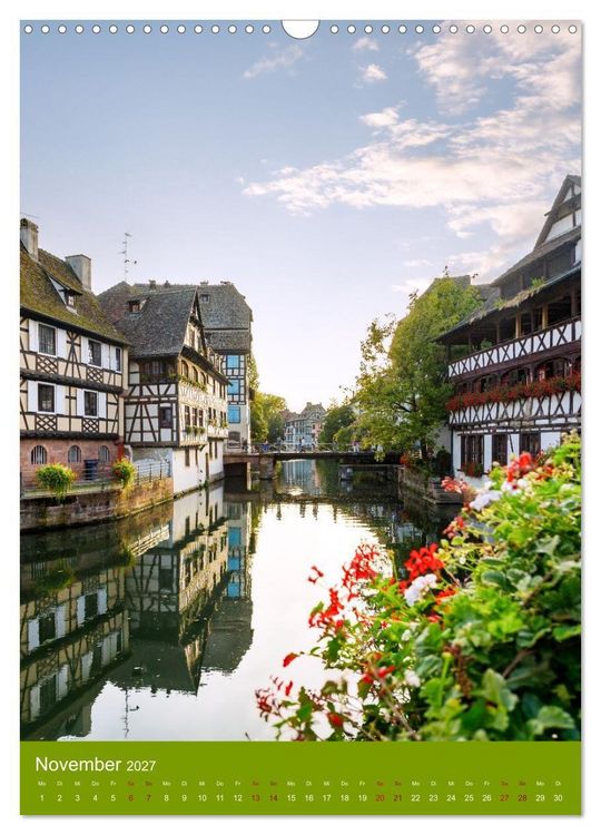 Produktbild: Zeitloses Strasbourg. Kan&auml;le, Fachwerk und els&auml;ssisches Flair (Wandkalender 2027 DIN A3 hoch), CALVENDO Monatskalender