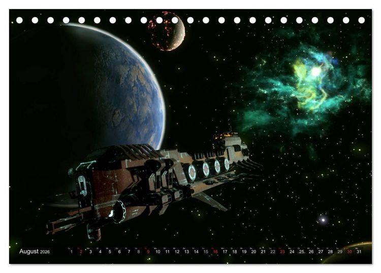 Produktbild: Planetare Traumwelten (Tischkalender 2026 DIN A5 quer), CALVENDO Monatskalender
