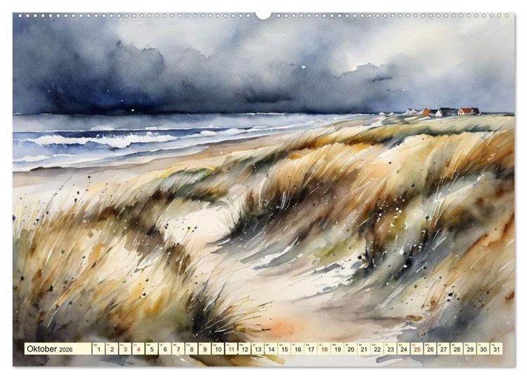 Produktbild: Norddeutsches Wattenmeer (hochwertiger Premium Wandkalender 2026 DIN A2 quer), Kunstdruck in Hochglanz