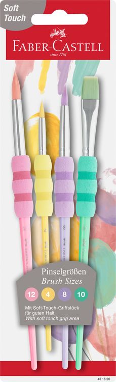 Produktbild: Faber-Castell Pinsel 4er Set Pastell Softgriffst&uuml;ck BK