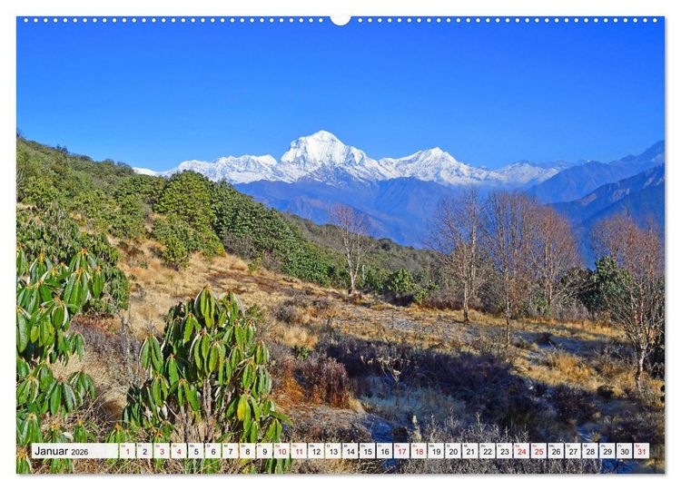 Produktbild: Der POON HILL TREK in NEPAL (Wandkalender 2026 DIN A2 quer), CALVENDO Monatskalender