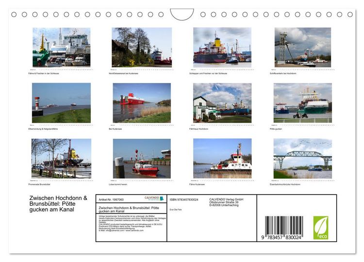 Produktbild: Zwischen Hochdonn & Brunsb&uuml;ttel: P&ouml;tte gucken am Kanal (Wandkalender 2026 DIN A4 quer), CALVENDO Monatskalender