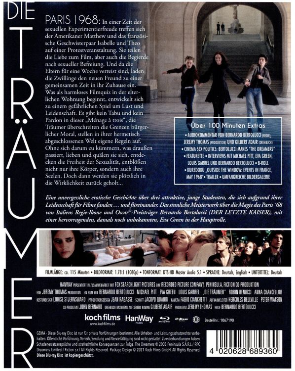 Produktbild: Die Tr&auml;umer (Bernardo Bertolucci)
