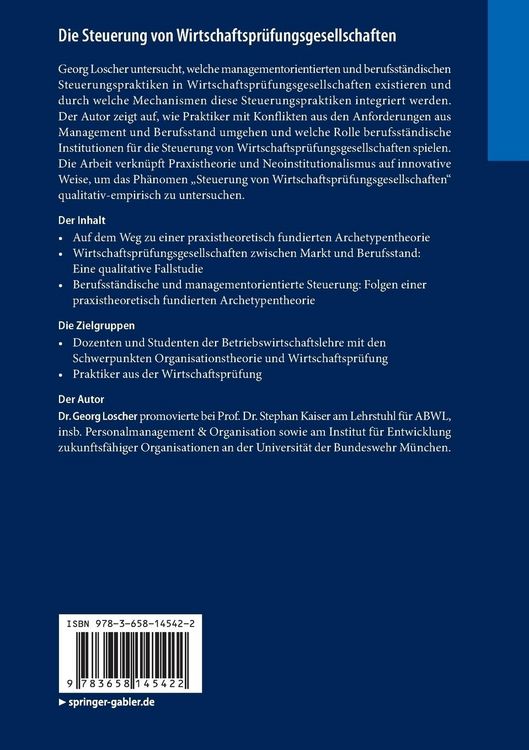 Produktbild: Die Steuerung von Wirtschaftspr&uuml;fungsgesellschaften