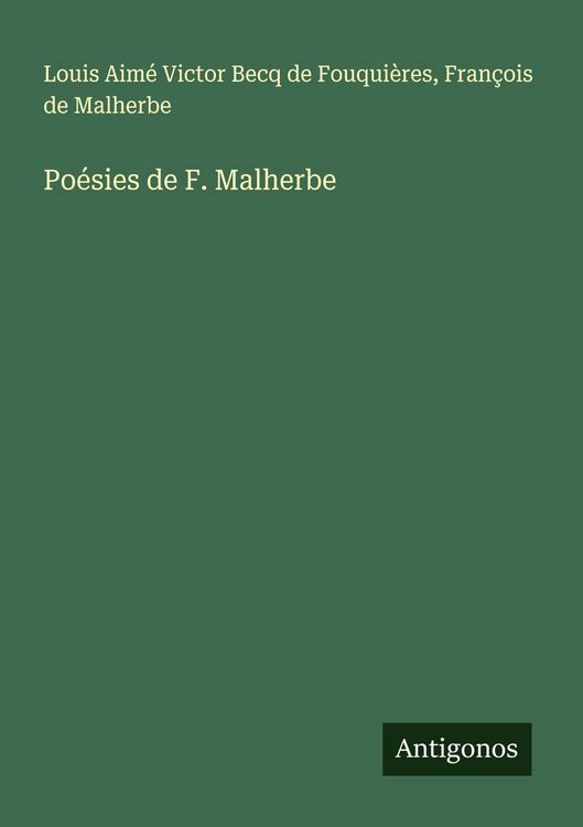 Produktbild: Po&eacute;sies de F. Malherbe