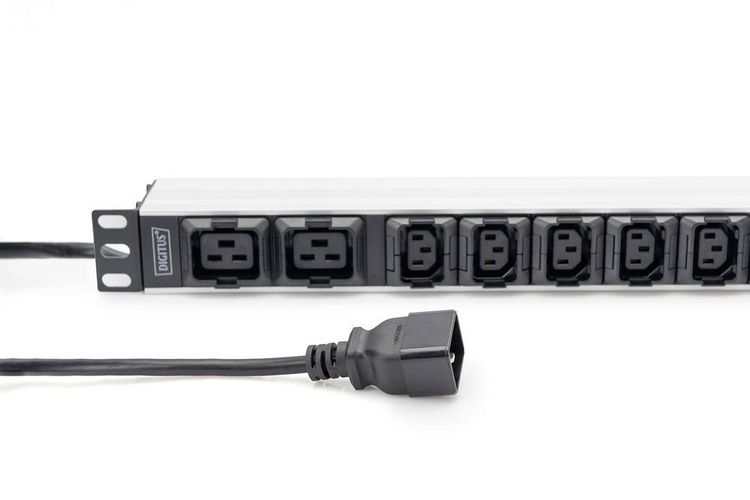 Produktbild: Digitus DN-95427 19 Zoll Netzwerkschrank-Steckdosenleiste 1 HE Kaltger&auml;te-Steckdose C13 10A Geeignet f&uuml;r Schranktiefe: ab 300mm