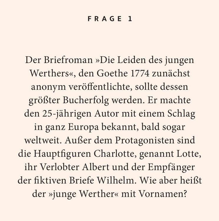 Produktbild: Goethe-Quiz