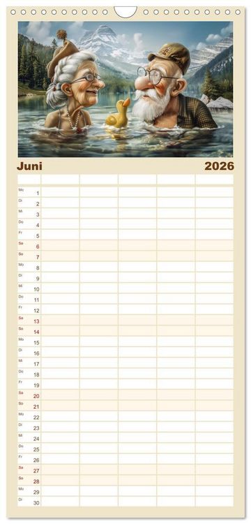 Produktbild: Familienplaner 2026 - Alt, aber nicht leise mit 5 Spalten (Wandkalender, 21 x 45 cm) CALVENDO