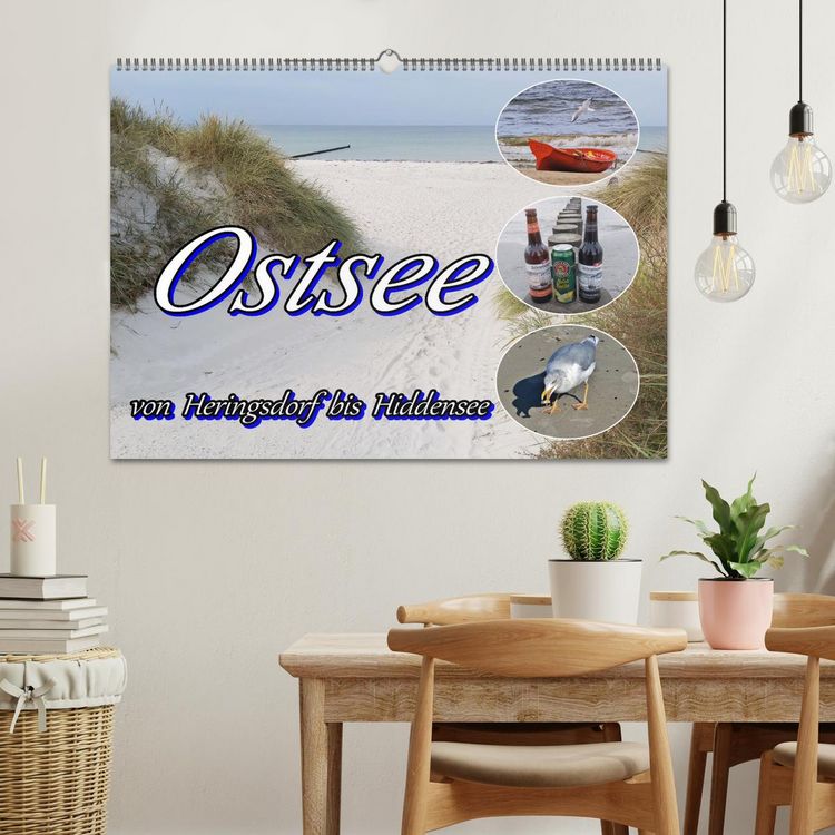 Produktbild: Ostsee von Heringsdorf bis Hiddensee (Wandkalender 2026 DIN A2 quer), CALVENDO Monatskalender