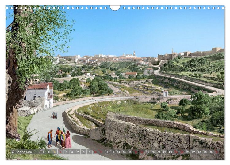 Produktbild: Altes Jerusalem um das Jahr 1900 - Fotos neu restauriert und koloriert (Wandkalender 2026 DIN A3 quer), CALVENDO Monatskalender
