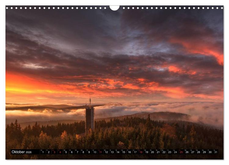 Produktbild: Lichtstimmungen Th&uuml;ringen - Eine Reise von Morgens bis Abends (Wandkalender 2026 DIN A3 quer), CALVENDO Monatskalender