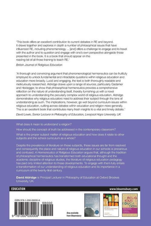 Produktbild: A Hermeneutics of Religious Education