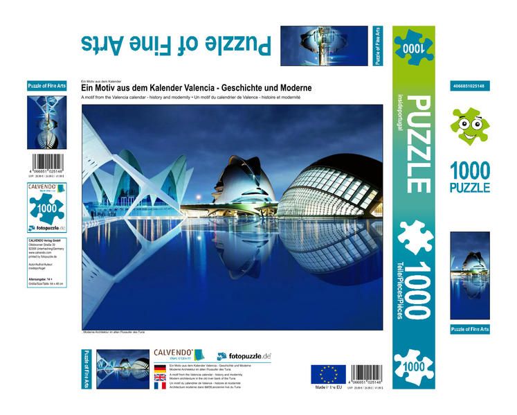 Produktbild: CALVENDO Puzzle Ein Motiv aus dem Kalender Valencia - Geschichte und Moderne | 1000 Teile Lege-Gr&ouml;&szlig;e 64x48cm Foto-Puzzle f&uuml;r gl&uuml;ckliche Stunden