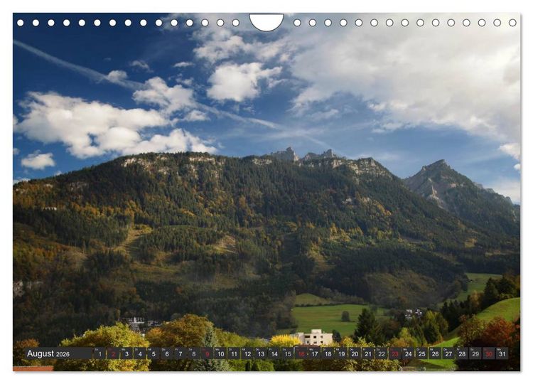 Produktbild: Vorarlberg in &Ouml;sterreich (Wandkalender 2026 DIN A4 quer), CALVENDO Monatskalender