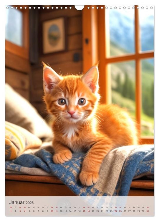 Produktbild: Katzenkinder (Wandkalender 2026 DIN A3 hoch), CALVENDO Monatskalender