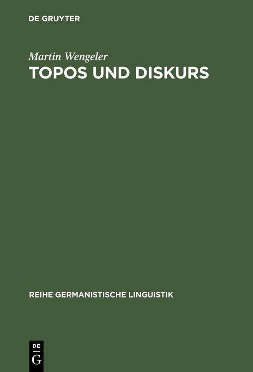 Produktbild: Topos und Diskurs
