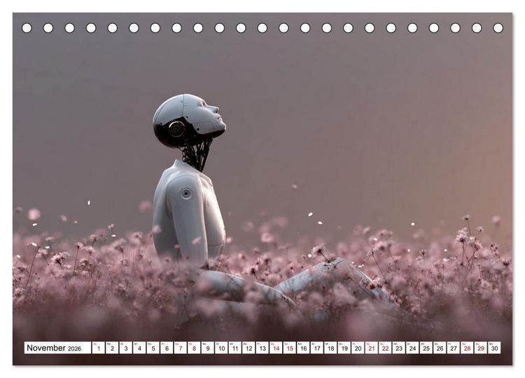 Produktbild: Roboter &ndash; Technik, Poesie und ein Hauch Magie (Tischkalender 2026 DIN A5 quer), CALVENDO Monatskalender