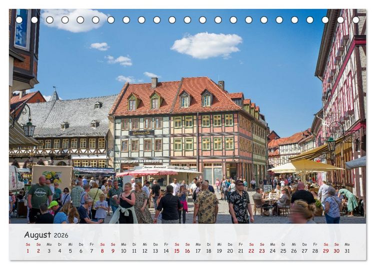 Produktbild: Wernigerode - Historische Fachwerkstadt am Harz (Tischkalender 2026 DIN A5 quer), CALVENDO Monatskalender