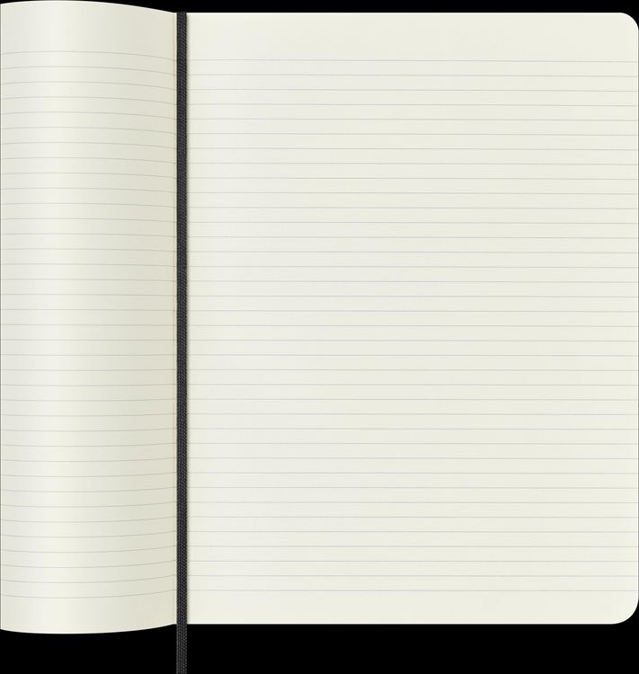 Produktbild: Moleskine Vegea Boa Notizbuch, XL, liniert, weicher Einband, schwarz, in Box