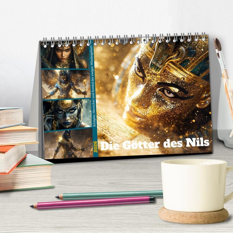 Produktbild: Die G&ouml;tter des Nils (Tischkalender 2026 DIN A5 quer), CALVENDO Monatskalender