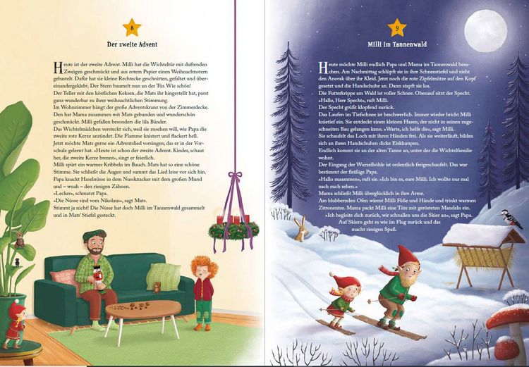 Produktbild: Wichtelzauber zum Weihnachtsfest - 24 Adventskalender-Geschichten zum Vorlesen