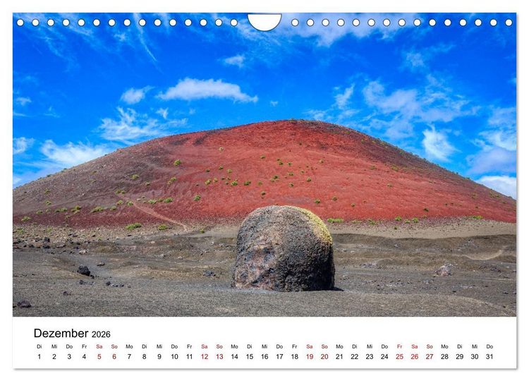Produktbild: Lanzarote - Insel der spektakul&auml;ren Landschaften (Wandkalender 2026 DIN A4 quer), CALVENDO Monatskalender