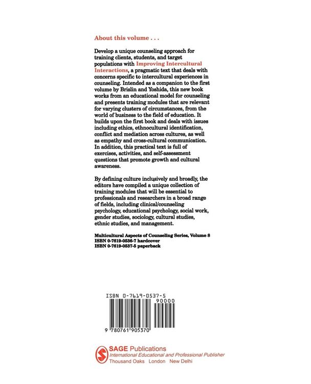 Produktbild: Improving Intercultural Interactions: Modules for Cross-Cultural Training Programs, Volume 2