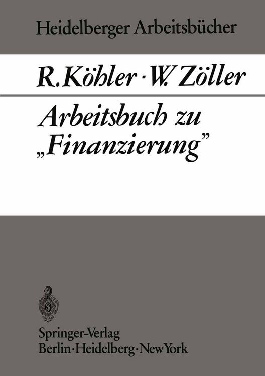 Produktbild: Arbeitsbuch zu &bdquo;Finanzierung&ldquo;