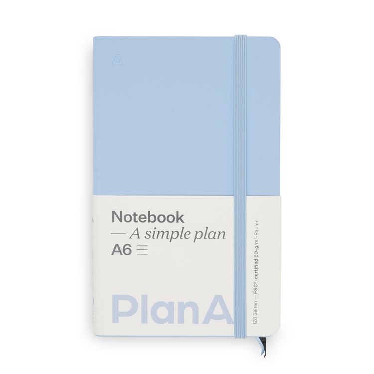 Produktbild: Notizbuch A6 Softcover French Blue Liniert, 128 Seiten