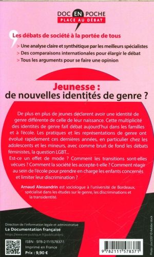 Produktbild: Jeunesse : de nouvelles identit&eacute;s de genre ?