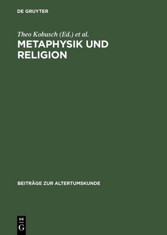 Produktbild: Metaphysik und Religion