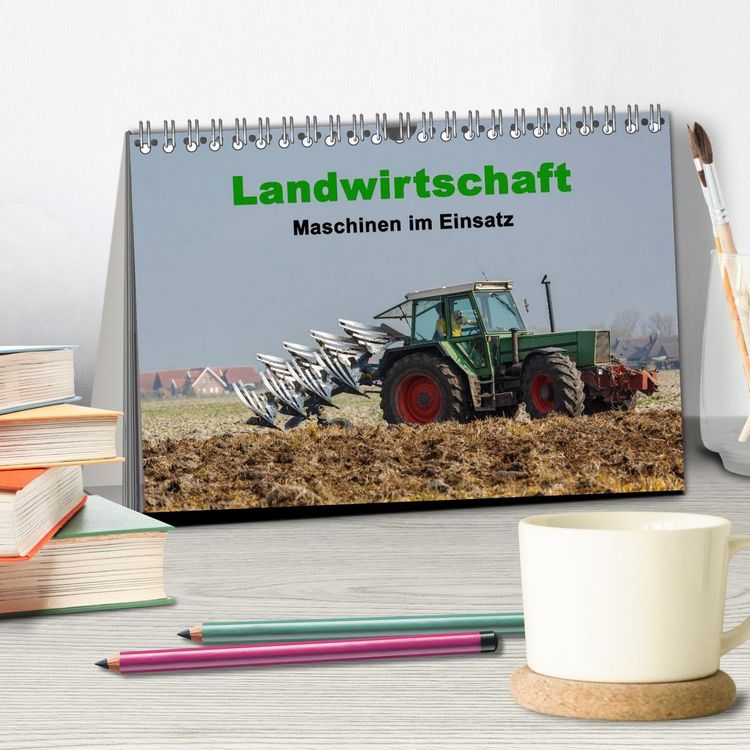 Produktbild: Landwirtschaft - Maschinen im Einsatz (Tischkalender 2026 DIN A5 quer), CALVENDO Monatskalender