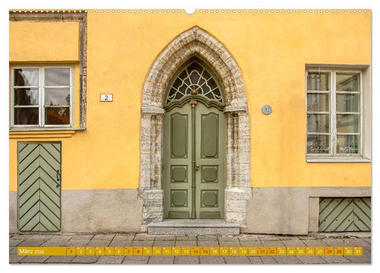 Produktbild: T&uuml;ren-Tore-Tallinn, Stadt mit m&auml;rchenhafter Atmosph&auml;re und Charme (hochwertiger Premium Wandkalender 2026 DIN A2 quer), Kunstdruck in Hochglanz