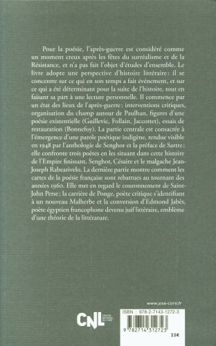 Produktbild: La po&eacute;sie de l'apr&egrave;s-guerre : 1945-1960