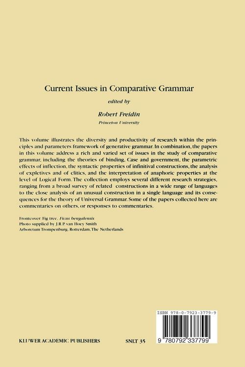 Produktbild: Current Issues in Comparative Grammar