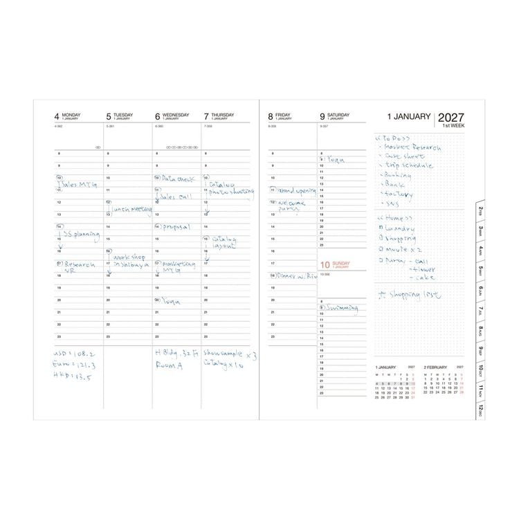 Produktbild: MARK'S 2026/27 Diary A5 Japan / Birds // Green
