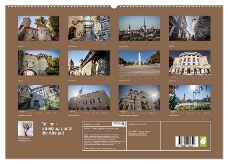 Produktbild: Tallinn - Streifzug durch die Altstadt (hochwertiger Premium Wandkalender 2026 DIN A2 quer), Kunstdruck in Hochglanz