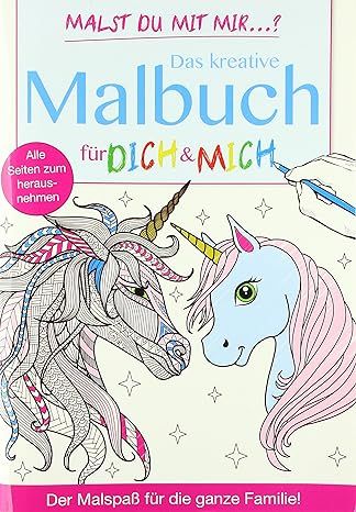 Produktbild: Malbuch f&uuml;r Dich & Mich - Einh&ouml;rner & Fabelwesen